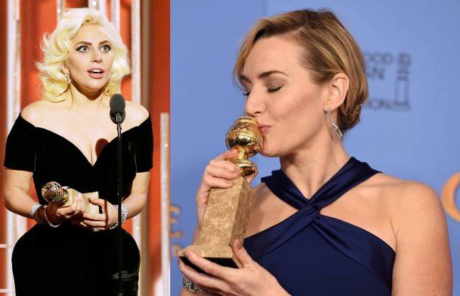 Kate Winslet Lady Gaga Stallone Win Golden Globe Award In Los Angeles क ट व सल ट ग ग तथ स लव स टर क म ल ग ल डन ग ल ब अव र ड Patrika News