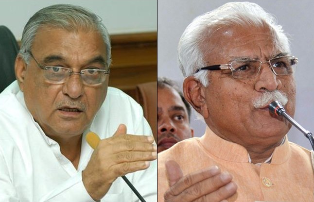Cm khattar and bhupinder singh hooda एसवाईएल पर संग्राम: इनेलो छह अप्रैल से डालेगी दिल्ली में डेरा