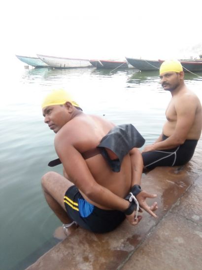 swimmer pradep मोदी के लिए बनाना चाहता है विश्व रिकार्ड ये गंगापुत्र