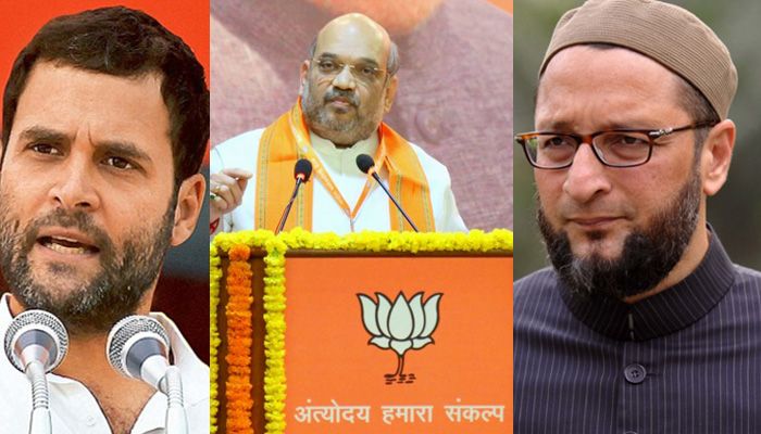 rahul amit shah and owaisi आयातित ओवैसी के बाद आजाद के आने से बीजेपी की राह और आसान