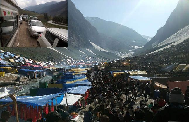 amarnath yatra अमरनाथ यात्रा रुकी, पहलगांव-बालटाल में फंसे MP के 1000 श्रद्धालु