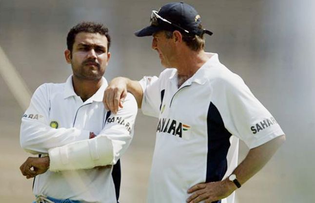 john wright and sehwag