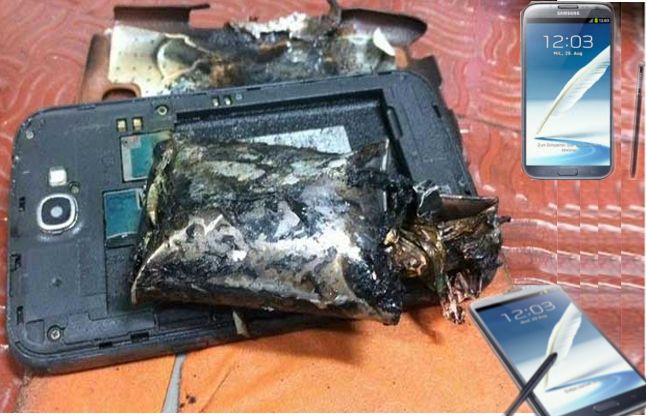 Samsung Galaxy Note 2 Plane के अंदर गैलेक्सी नोट 2 में लगी आग, DGCA ने किया बैन