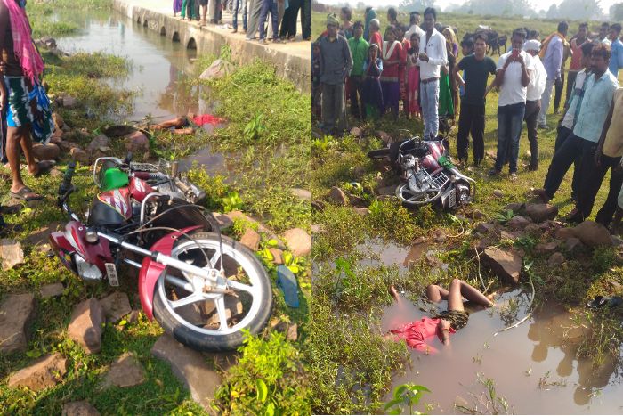 young man dead in road accident शराब के नशे में धुत बाइक चालक ने रोड किनारे खड़े युवक को मारी टक्कर, मौत
