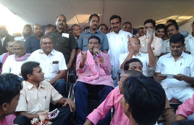 Ajit Jogi at Kisan Sammalan जनता अब लाएगी छत्तीसगढ़ में छत्तीसगढिय़ां सरकार- जोगी