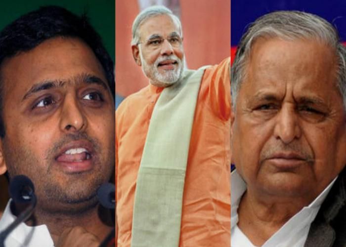 akhilesh, pm modi and mulayam 'मोदी से भी खतरनाक हैं अखिलेश-मुलायम, 145 मुसलमानों को मरवा दिया'