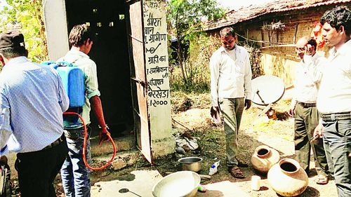inspection बर्डा के हर घर का किया निरीक्षण