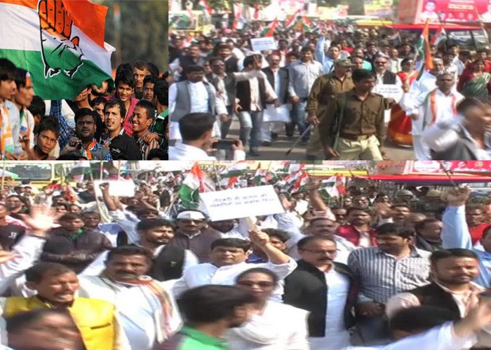 barabanki नोटबंदी के खिलाफ बाराबंकी में कांग्रेस ने निकाला जुलूस, किया विरोध प्रदर्शन