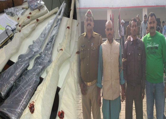 illegal arms making factory busted अवैध असलहा फैक्ट्री का भंडाभोड़, दो आरोपी गिरफ्तार