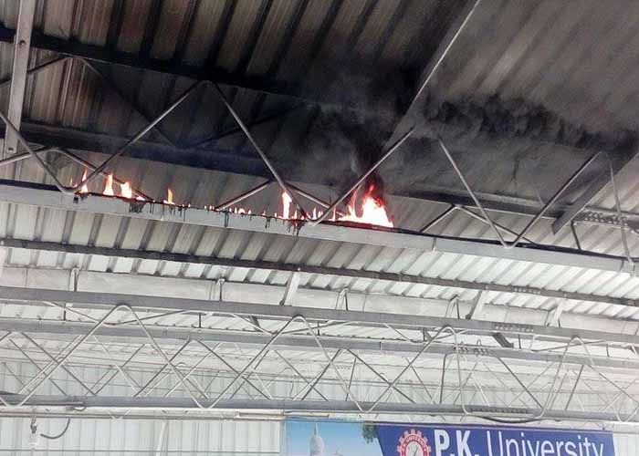 fire स्टेशन पर अचानक लगी आग से मचा हड़कम्प