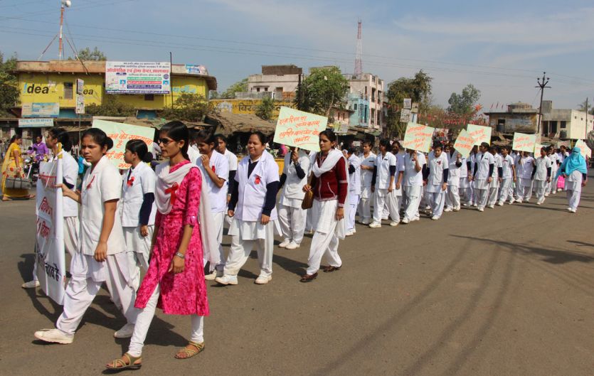 rajgarh शहर मेें रैली निकालकर दिया जागरुकता का संदेश