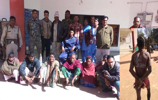 accused in police custody पति का सिर मुड़वा पीठ पर चोर लिखकर गांव घुमाने वाले पूर्व पति सहित 8 Arrest