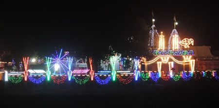 Navagraha Temple attractive electrical decorations पढ़े... कैसे छह वर्ष बाद फिर बना विशेष संयोग