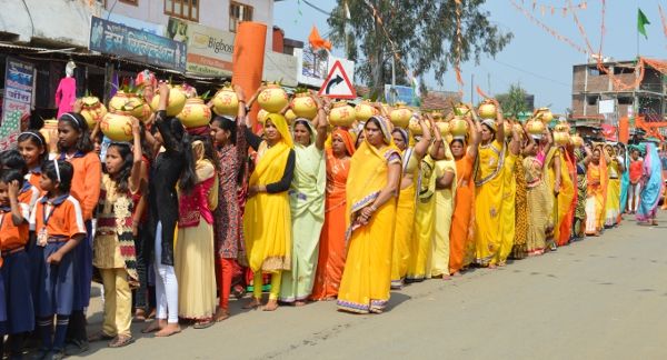 chhindwara कलश यात्रा के साथ राम दरबार प्रतिमाओं का नगर भ्रमण
