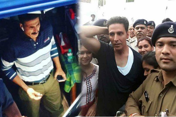 rampage on during the toilet ek prem katha shootin अक्षय के बाउंसरों ने महिला को मारा धक्का, दर्शकों ने शूटिंग में किया हंगामा