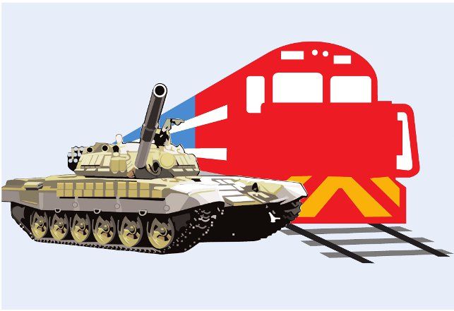 Tank move on train जब ट्रेन में सवार तोप ने अचानक बदला अपना मिजाज
