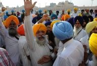 Sajjan protest सज्जन के अमृतसर दौरे के दौरान खालिस्तान के समर्थन में नारेबाजी