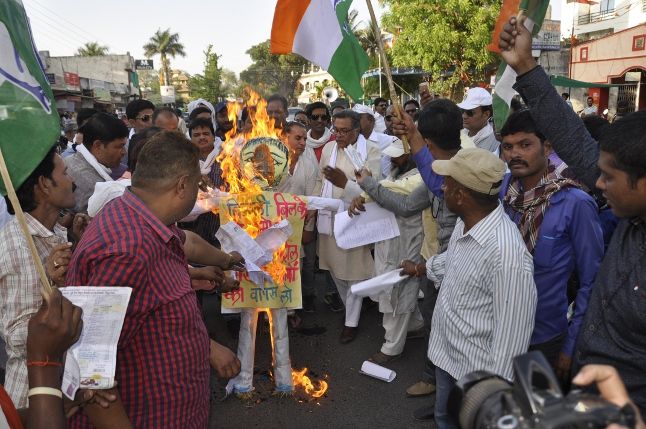chhindwara बिजली दर के खिलाफ सड़कों पर उतरी कांग्रेस