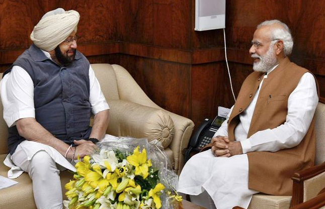 Cm amarinder mets Pm modi राज्य की बिजली बेचने के लिये मोदी से की हस्ताक्षेप की मांग