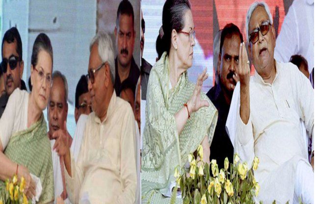 sonia nitish, nitish sonia, Bihar news, Sonia gand मुलाकातः सोनिया गांधी और नीतीश कुमार के बीच महागठबंधन की कवायद