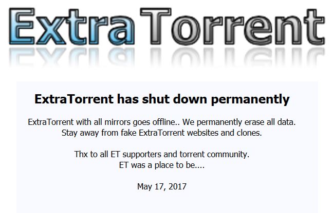 extratorrent Torrnentz के बाद अब ये वेबसाइट भी हुई बंद, अब हो सकता है धोखा