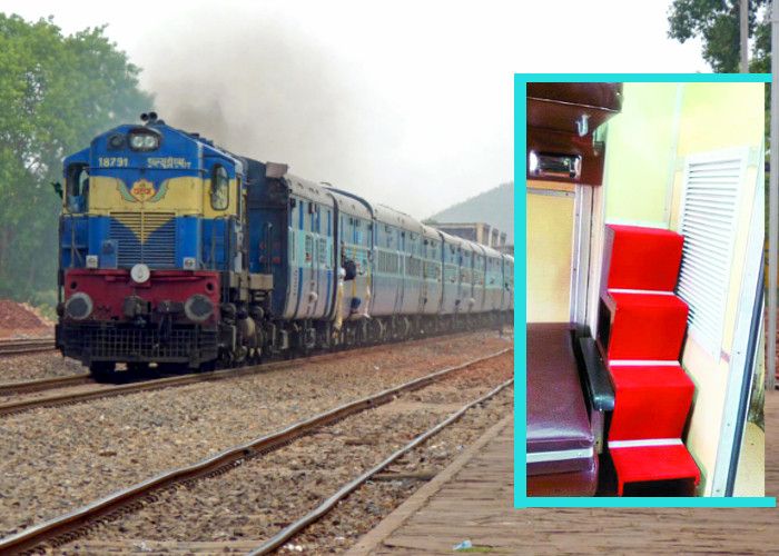 special ladders in the upper berth,the train coach ट्रेन की अपर बर्थ में चढऩे कोच में लग रहीं स्पेशल सीढ़ी, देखिये इनकी खासियत