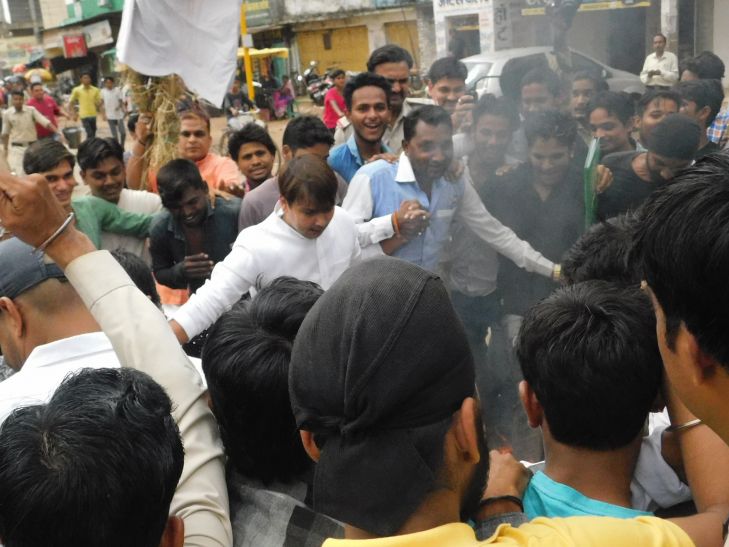 balaghat कांग्रेस सेवादल ने फूंका मुख्यमंत्री चौहान का पुतला