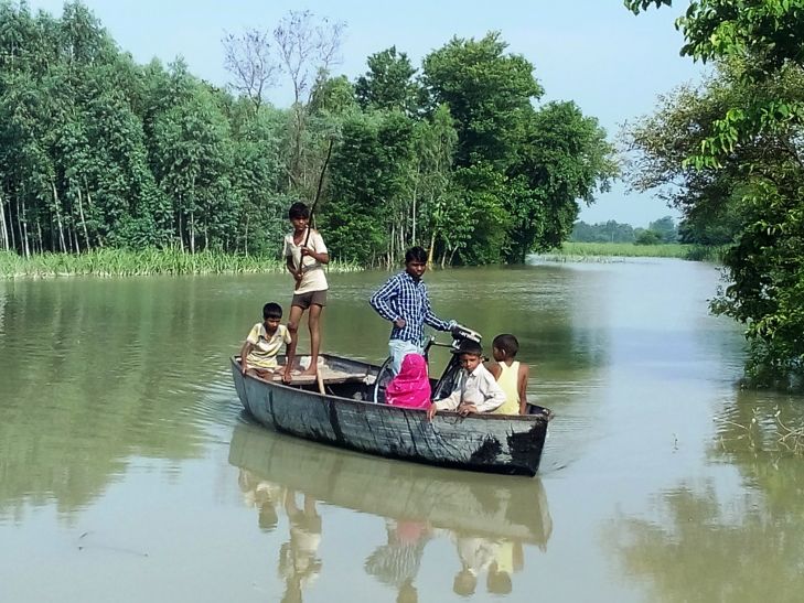 gonda घाघरा का बढ़ने लगा जलस्तर, एक बार फिर बढ़ी लोगों की धड़कने