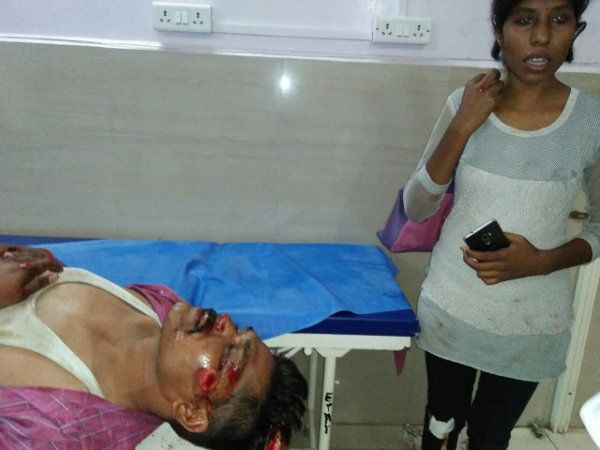 youth maiden स्पीड ब्रेकर से उछलकर बाइक सवार युवक-युवती घायल