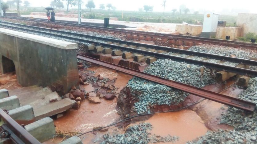 railway kk line भारी बारिश ने रेल रास्ते को भी किया नुकसान अब लोगों को क्या होगी परेशानी पढ़े खबर