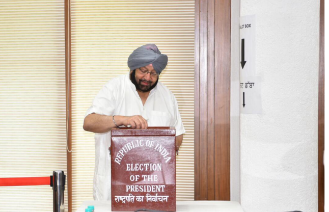 Presidential election voting राष्ट्रपति चुनाव: अकाली विधायक ढींडसा ने डाला गलत वोट