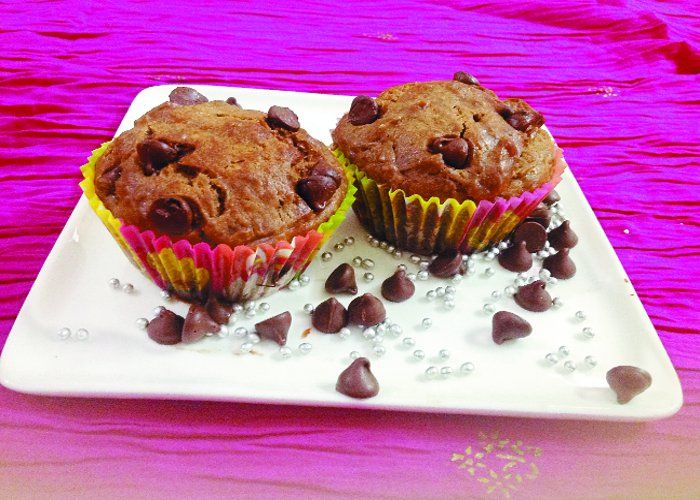 banana-choc-chip-muffins-recipe-in-hindi