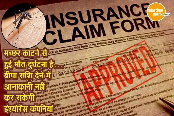insurance दुर्घटना है मच्छर काटने से हुई मौत, बीमा राशि देने में आनाकानी नहीं कर सकेंगी इंश्योरेंस कंपनियां