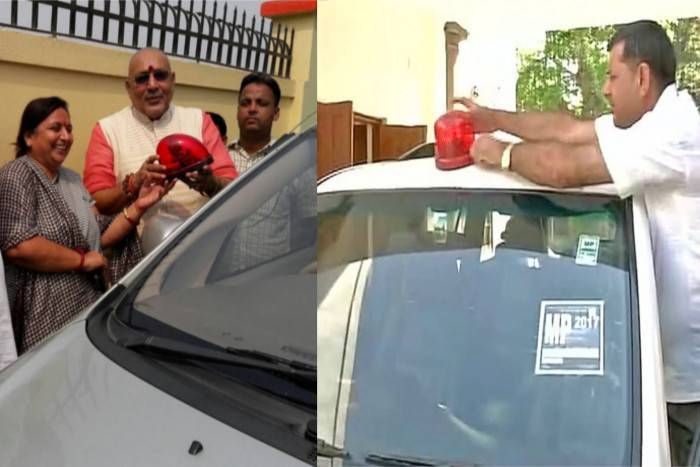 no red beacon VIP कल्चर पर पीएम मोदी के फैसले का असर, समय से पहले मंत्रियों ने हटाई लालबत्ती