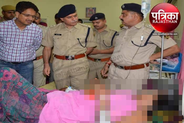 Bhilwara, Come on bikes masked, threw acid on Anganwadi workers in bhilwara, Latest news in bhilwara बाइक पर आए नकाबपोश ने आंगनबाड़ी कार्यकर्ता पर फेंका तेजाब