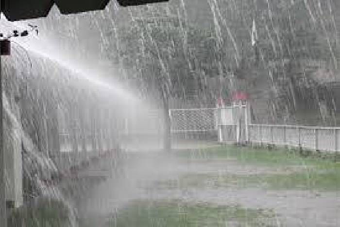 Heavy rain lashes several parts in Rajasthan बरसात से भीगा शहर, कहीं बिजली गुल तो कहीं गिरा छज्जा