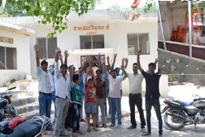 tonk समाजकंटकों के मंदिर में पत्थर फैंकने से मूर्ति के टूटे कांच