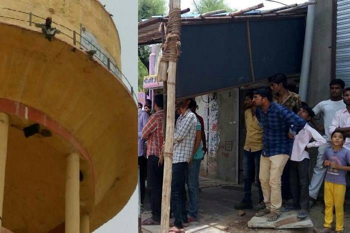 man drinking Liquor जब जयपुर में पानी की टंकी पर 'वीरू' ने मचाया हंगामा, भीड़ जमा होकर लगी नीचे बुलाने
