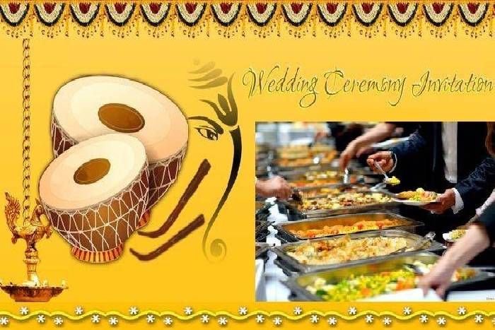 Buffet निमंत्रण कार्ड में मेहमानों को किया जूठन एवं जल बचत का आग्रह