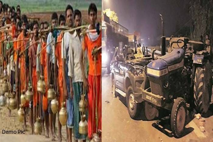 सावन के पहले सोमवार को हुआ बड़ा हादसा, ट्रेक्टर से टकराई महिलाओं-कांवड़ियों से भरी जीप- कई घायल